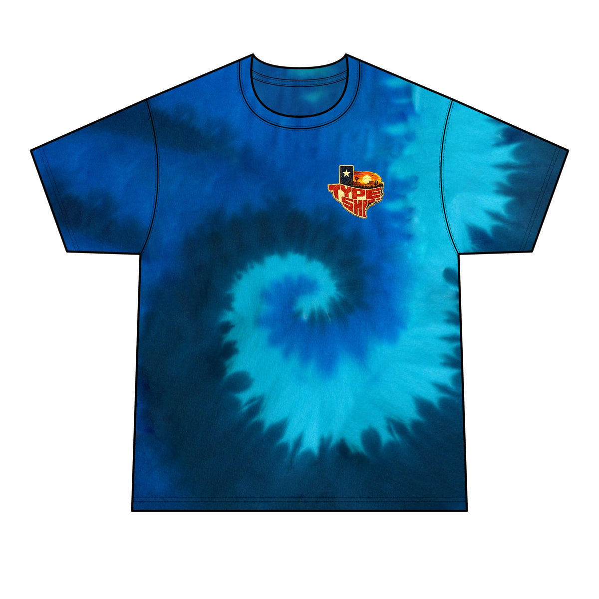 Mens Texas Type Shi Spiral Tie-Dye Tee