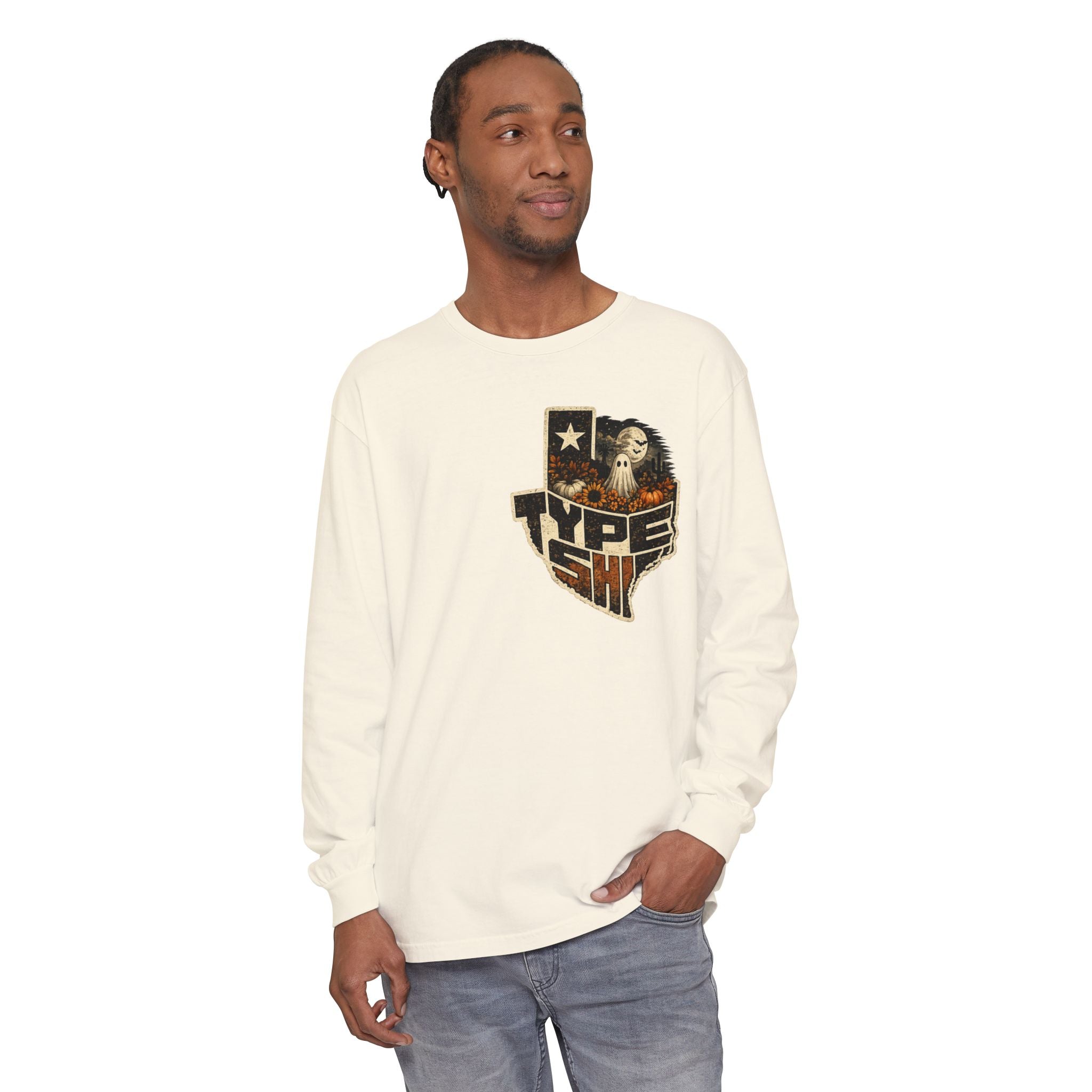 Unisex Garment-dyed Long Sleeve T-Shirt