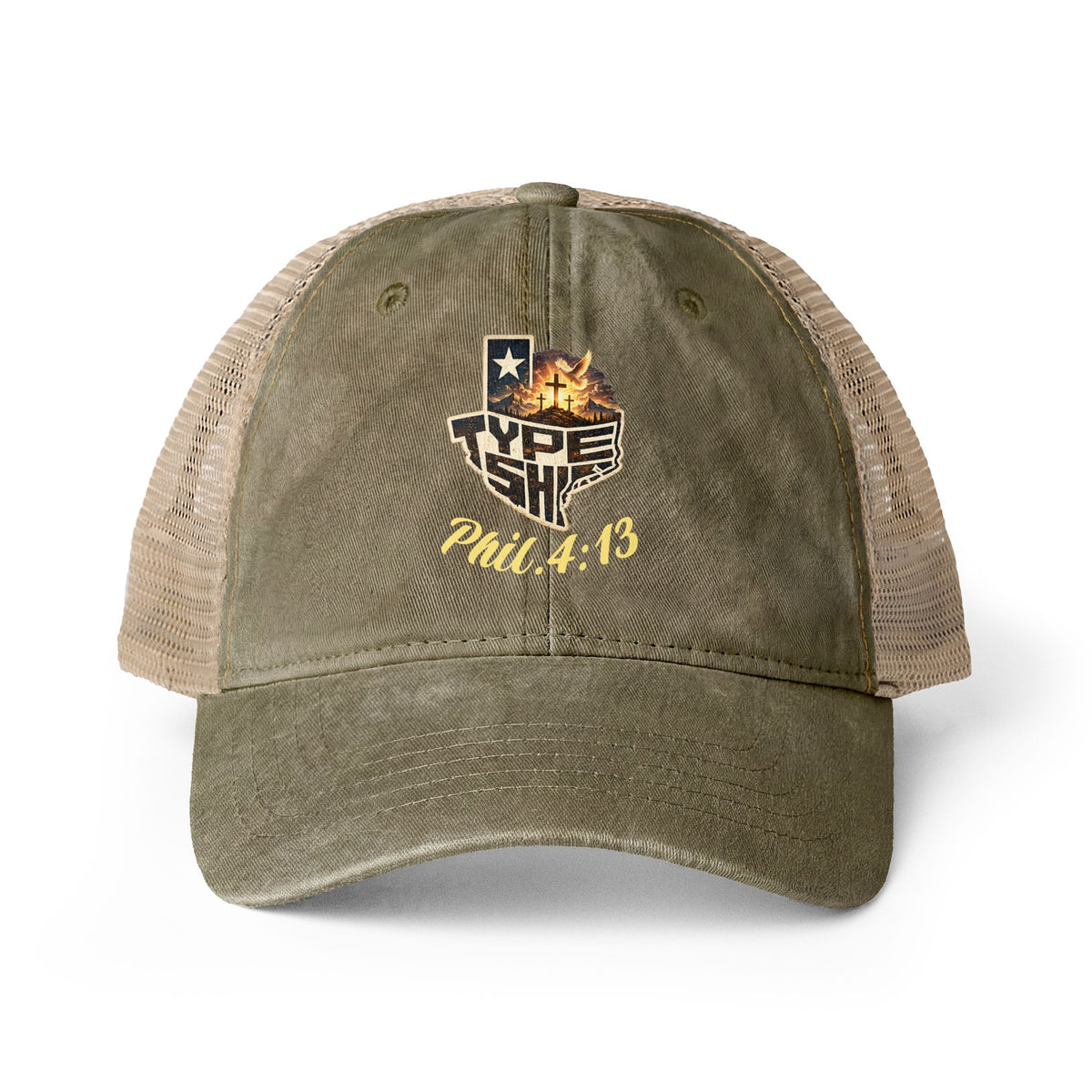 Women's Faith based TTS Washed Mesh-Back Cap