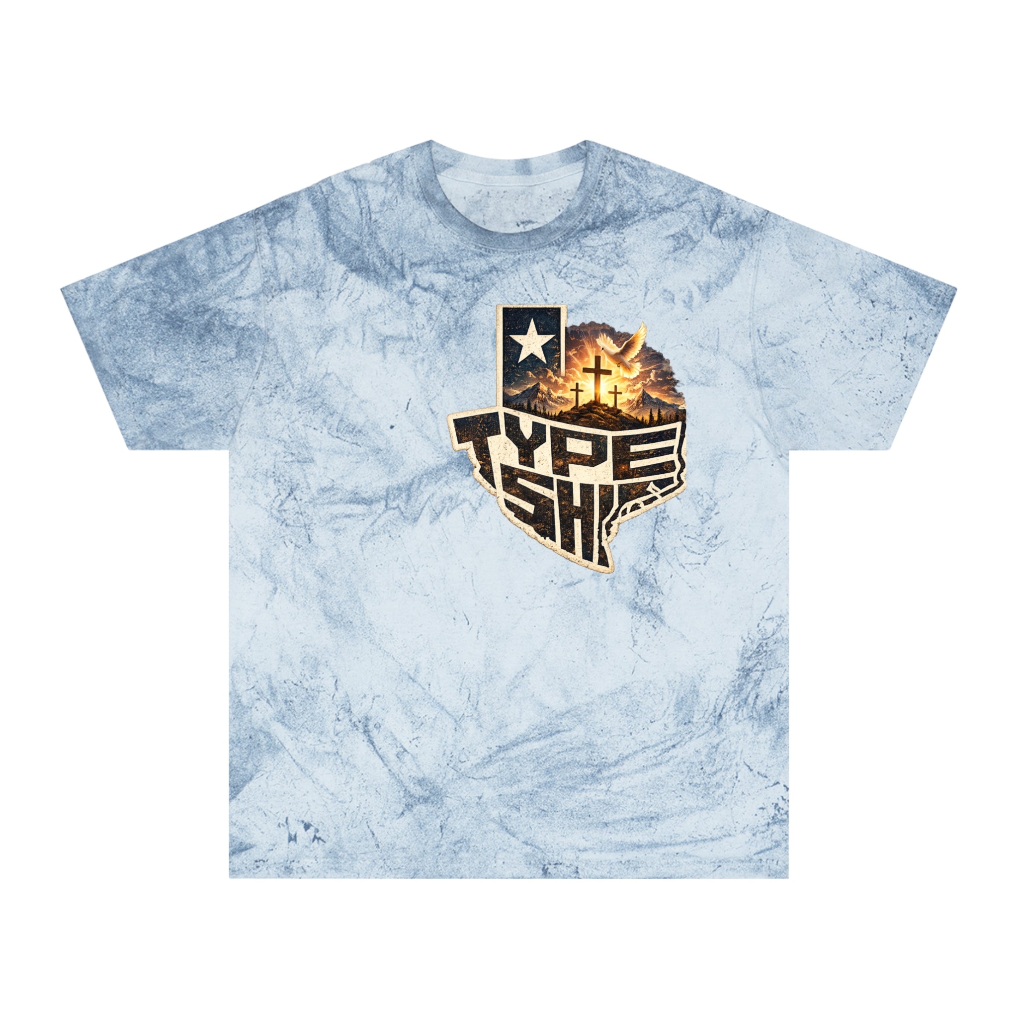 Texas Type Shi Faith Texas with 1Corinthians13 Back T-Shirt