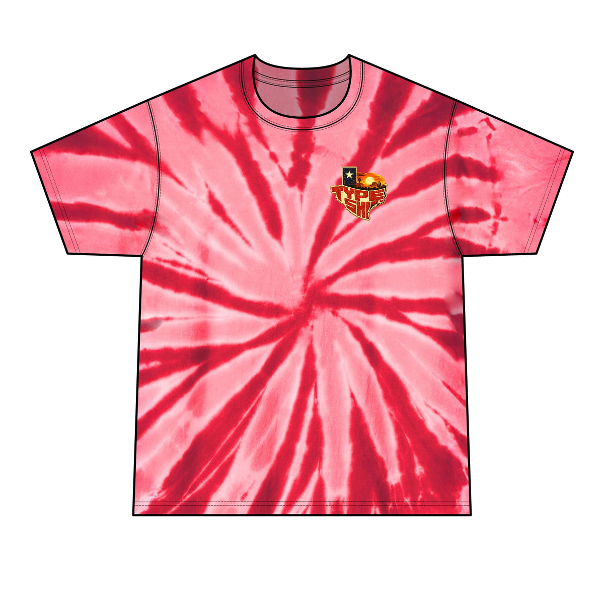 Mens Texas Type Shi Spiral Tie-Dye Tee