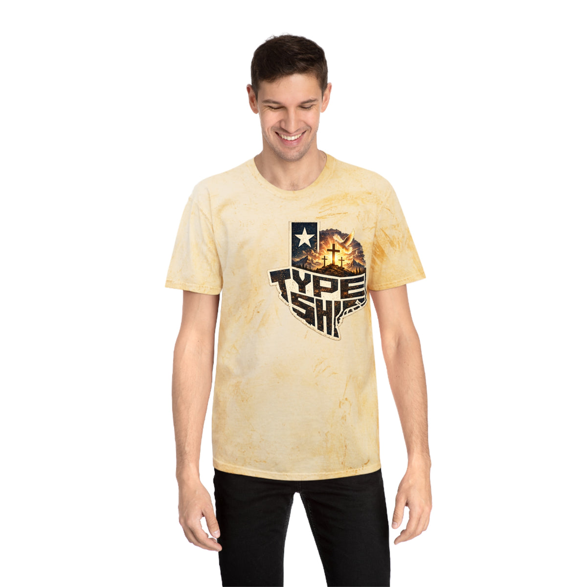 Texas Type Shi Faith Texas with 1Corinthians13 Back T-Shirt