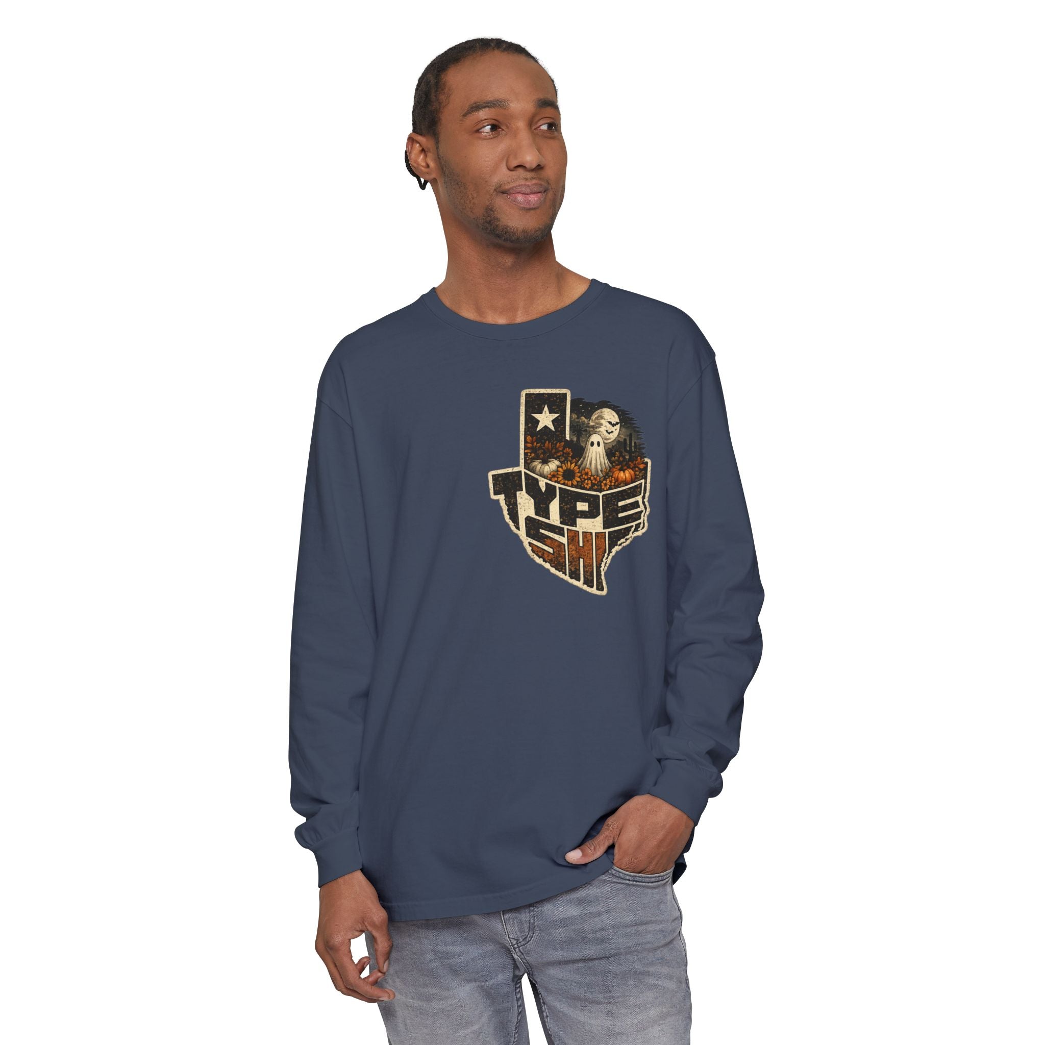 Unisex Garment-dyed Long Sleeve T-Shirt