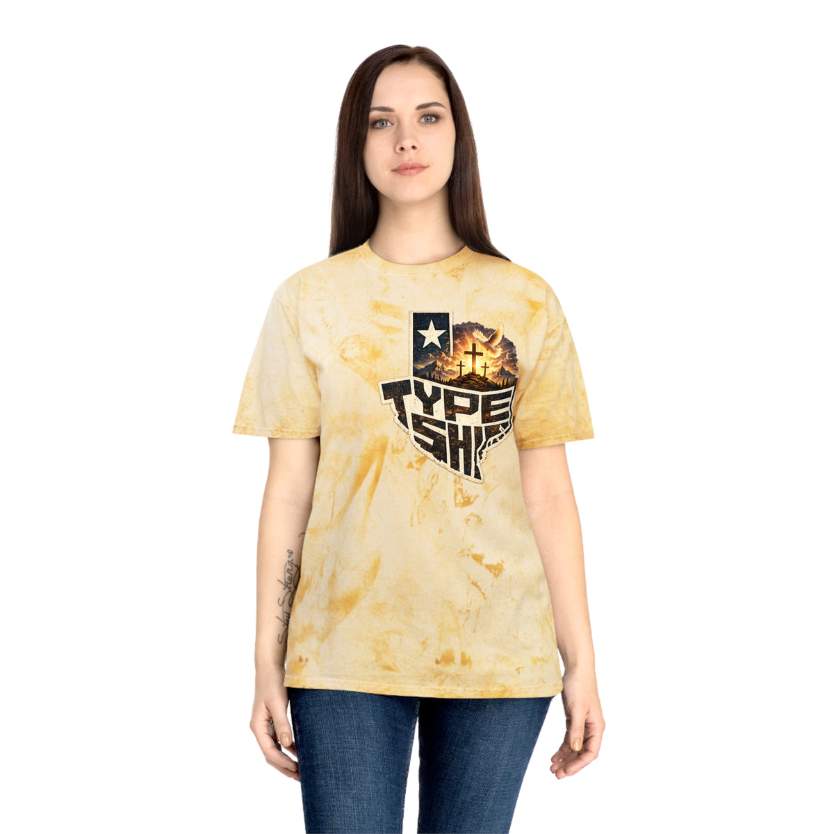 Texas Type Shi Faith Texas with 1Corinthians13 Back T-Shirt