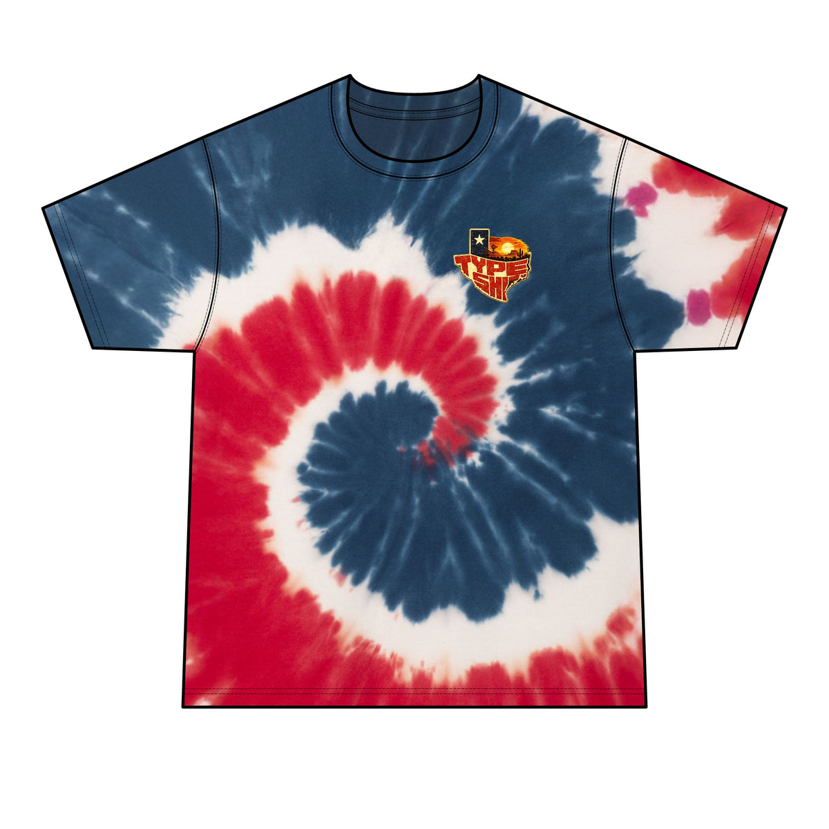 Mens Texas Type Shi Spiral Tie-Dye Tee