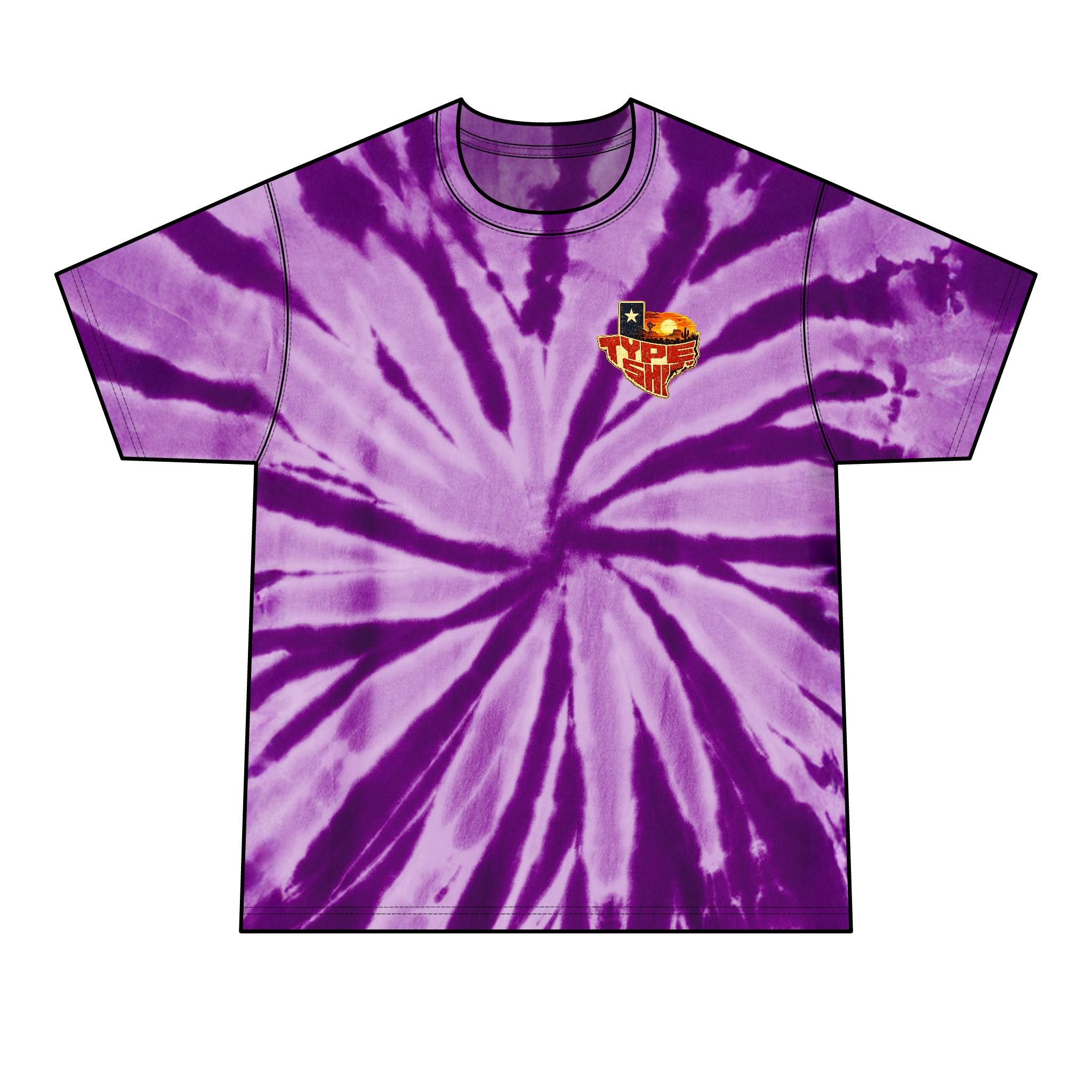 Mens Texas Type Shi Spiral Tie-Dye Tee