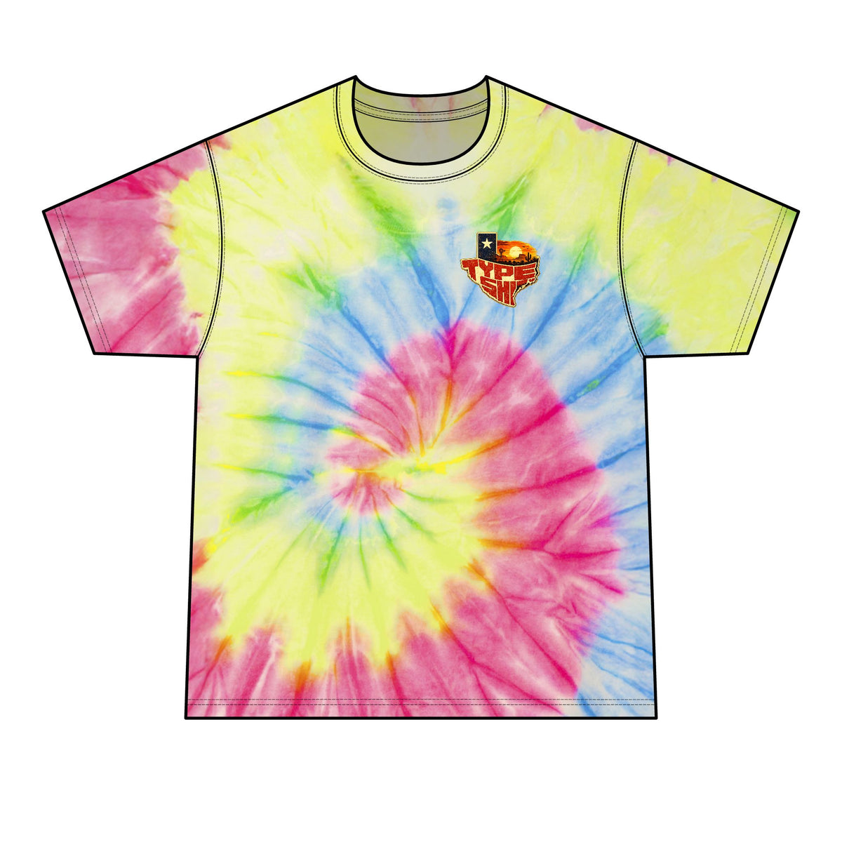 Mens Texas Type Shi Spiral Tie-Dye Tee
