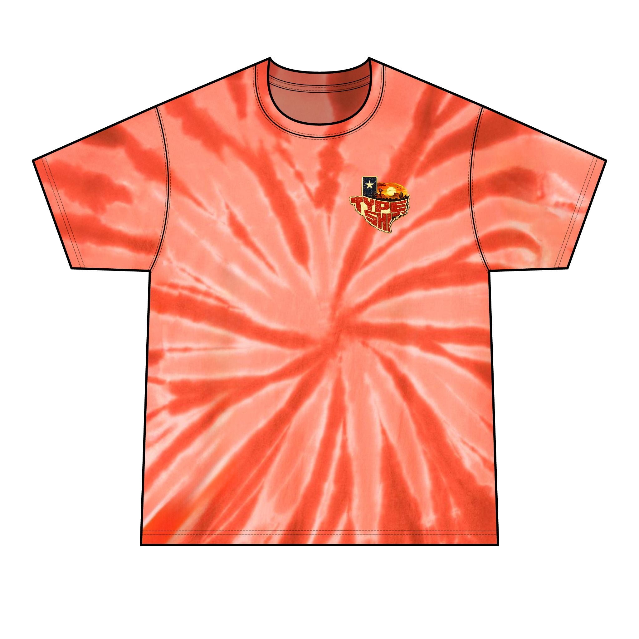 Mens Texas Type Shi Spiral Tie-Dye Tee