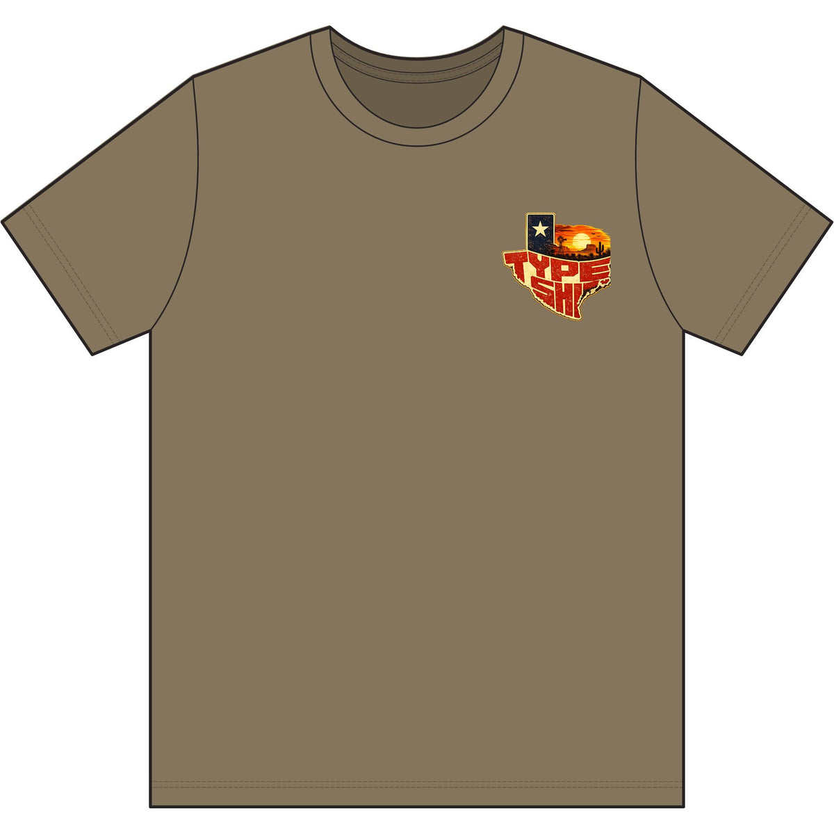Texas Type Shi Camo Heart Tee — Core Cotton Camo T-Shirt