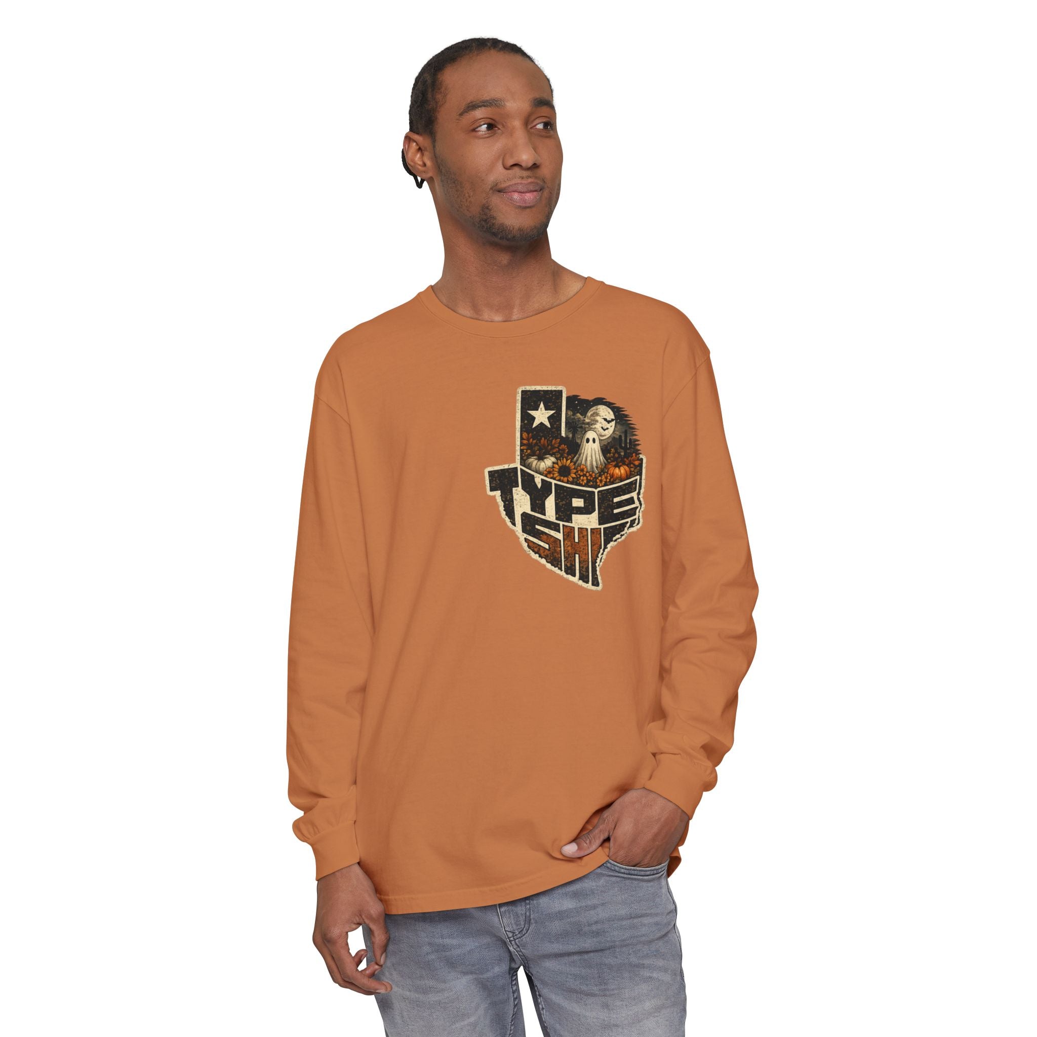 Unisex Garment-dyed Long Sleeve T-Shirt