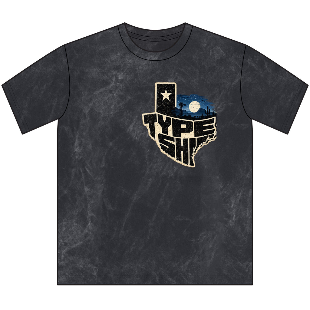 Texas Type Shi Night Logo with Texas on the back T-Shirt