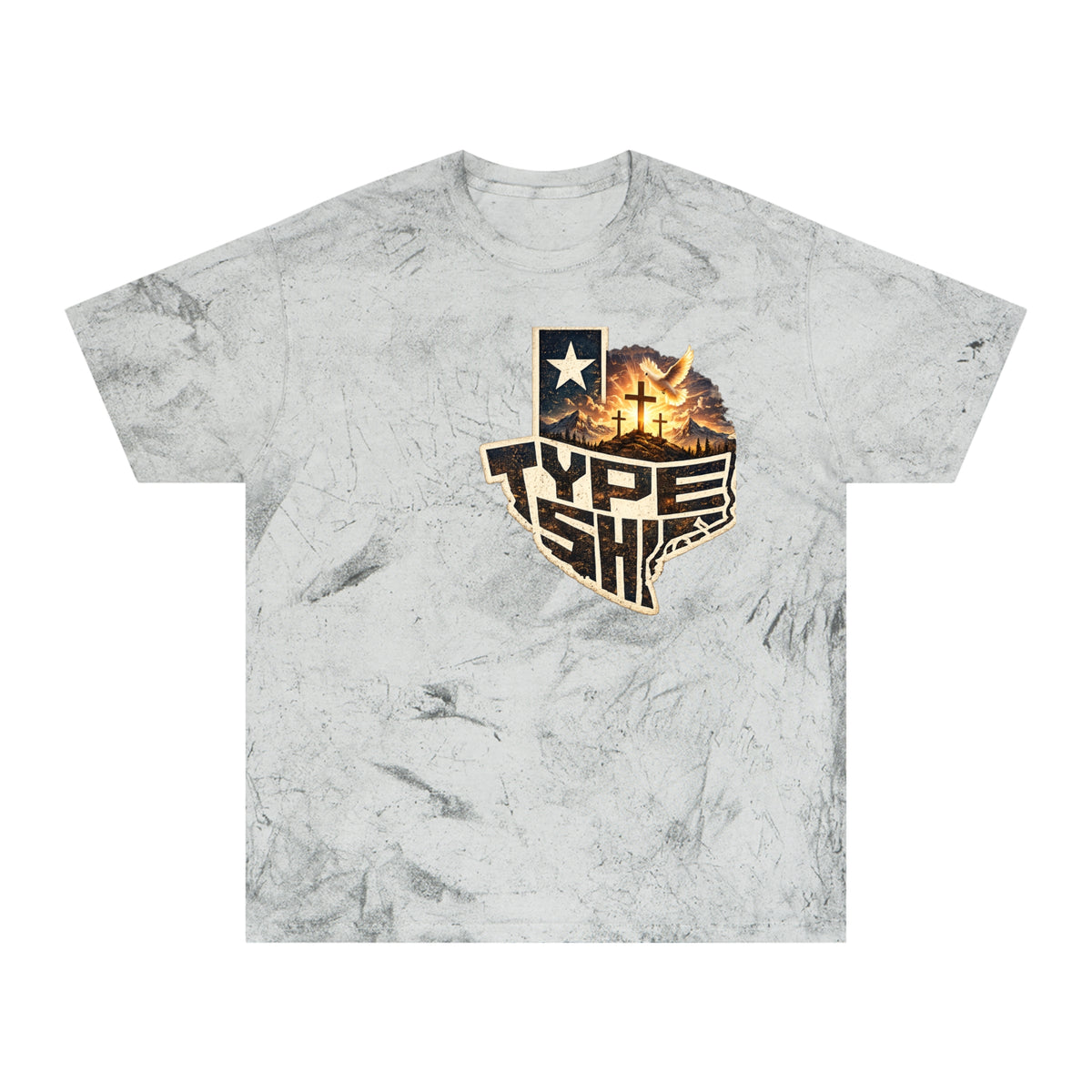 Texas Type Shi Faith Texas with 1Corinthians13 Back T-Shirt