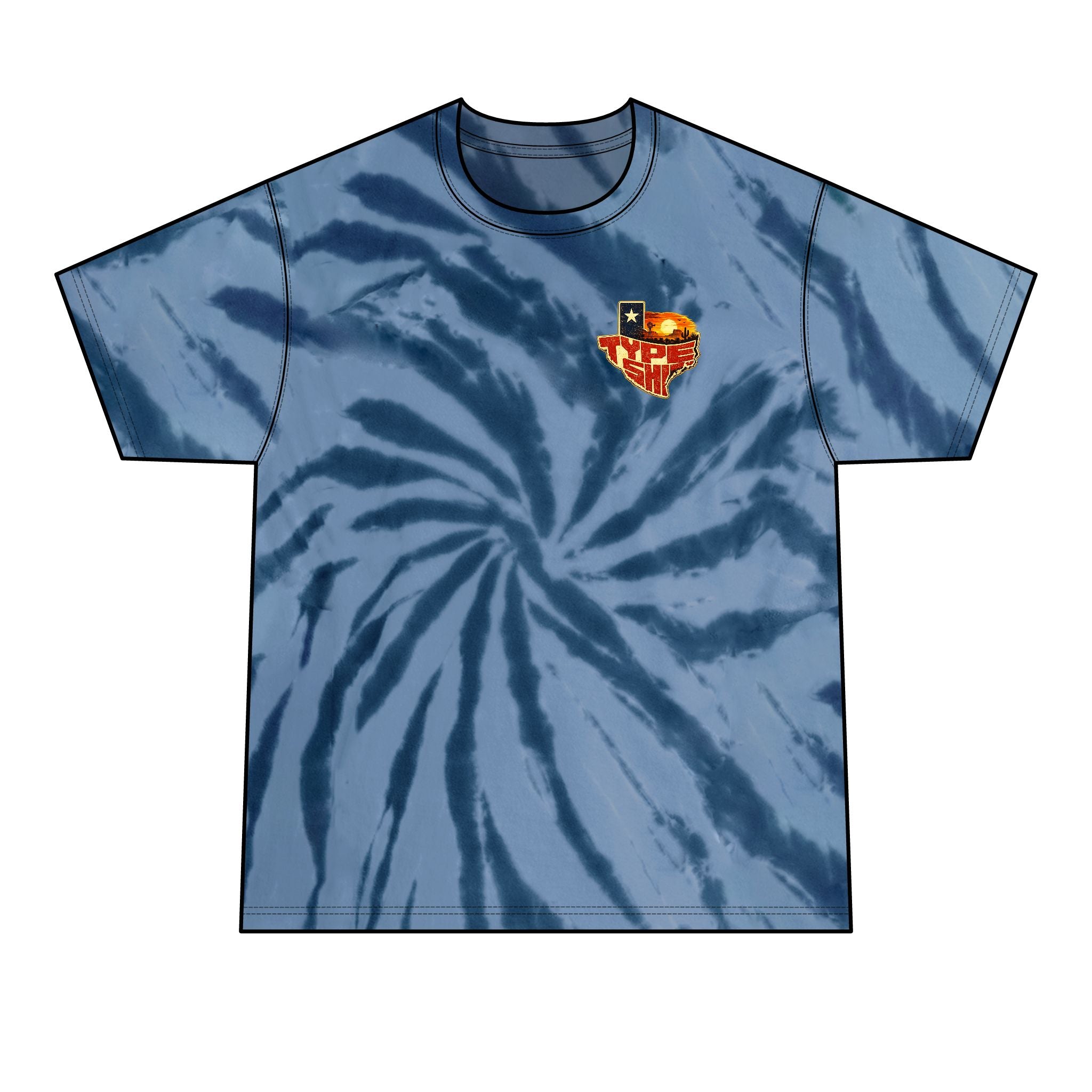 Mens Texas Type Shi Spiral Tie-Dye Tee