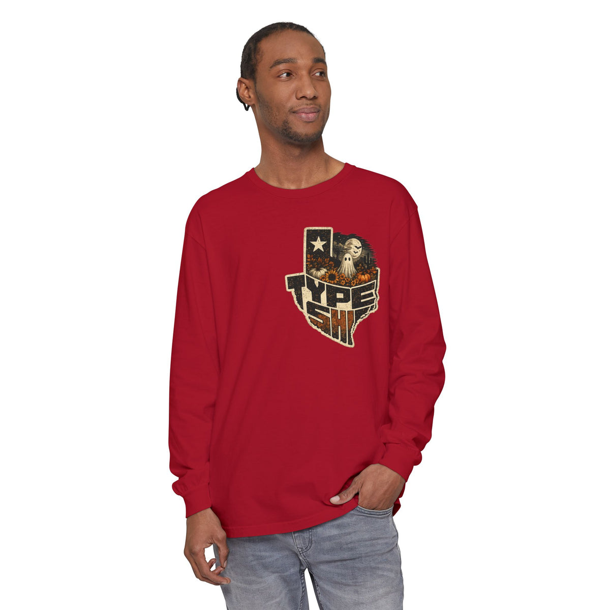 Unisex Garment-dyed Long Sleeve T-Shirt