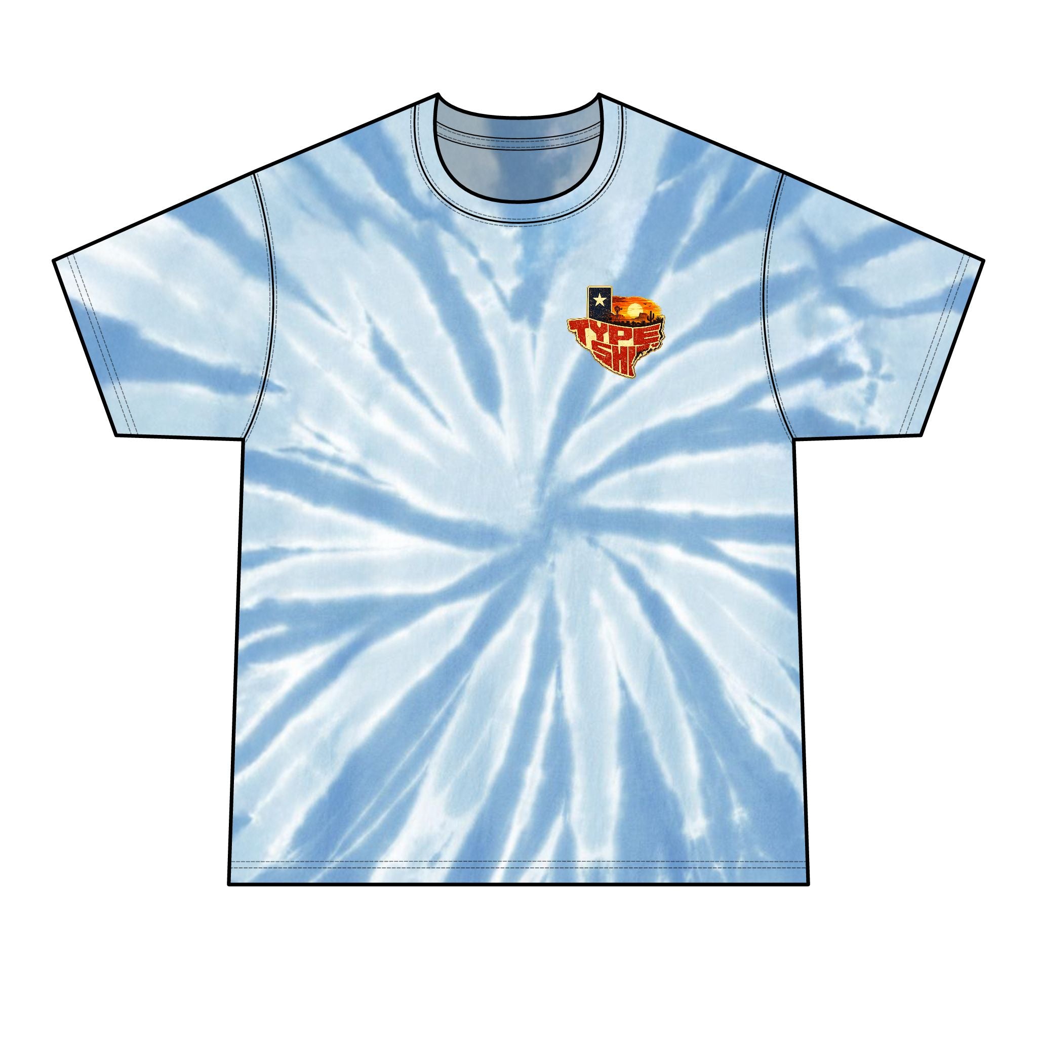 Mens Texas Type Shi Spiral Tie-Dye Tee