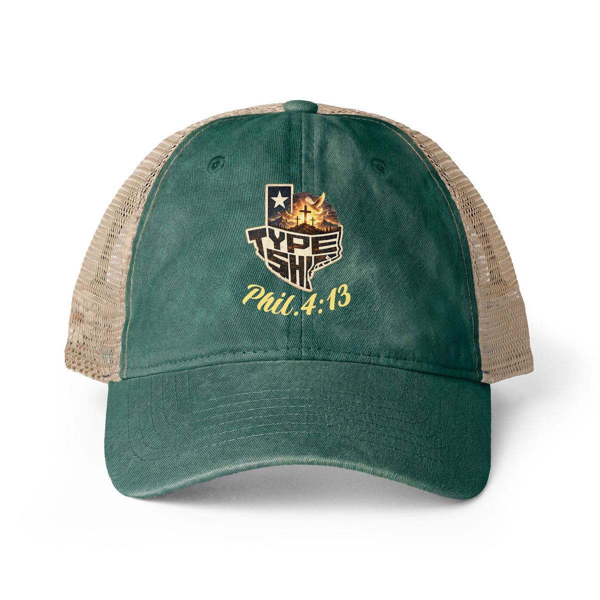 Women's Faith based TTS Washed Mesh-Back Cap
